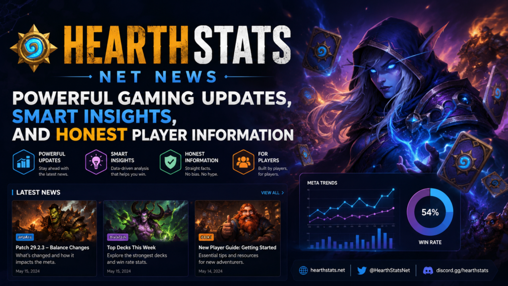 Hearthstats Net News: Powerful Gaming Updates, Smart Insights, and Honest Player Information